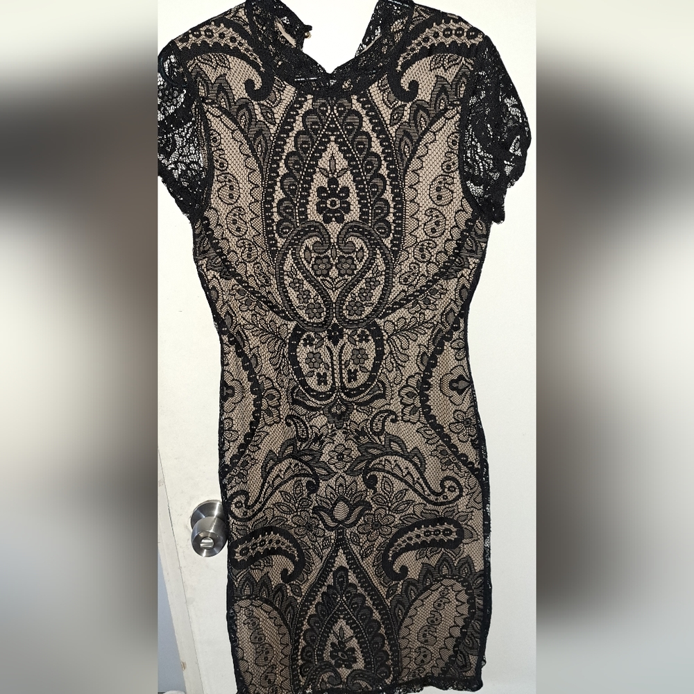 Black lace dress